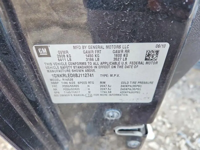 2011 CHEVROLET TRAVERSE LTZ  