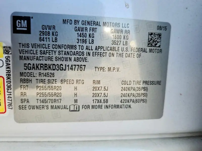 2016 BUICK ENCLAVE   