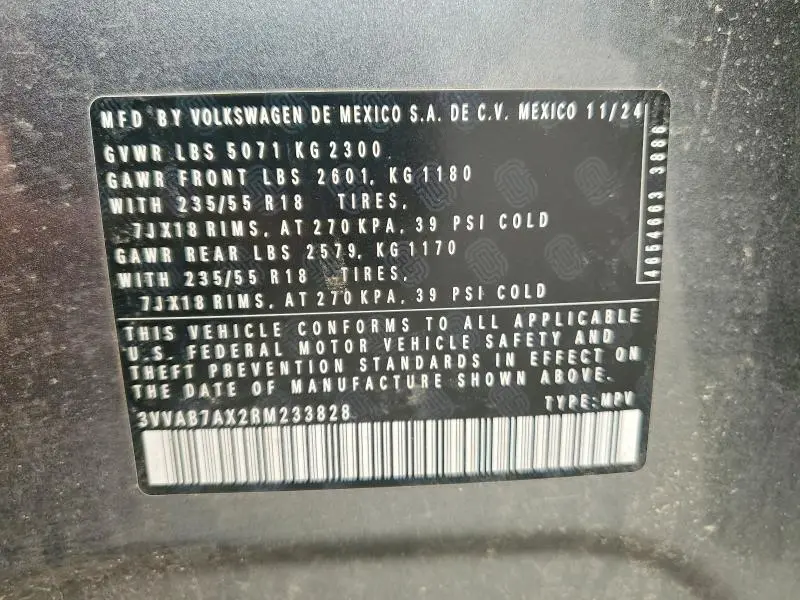 2024 VOLKSWAGEN TIGUAN WOLFSBURG  