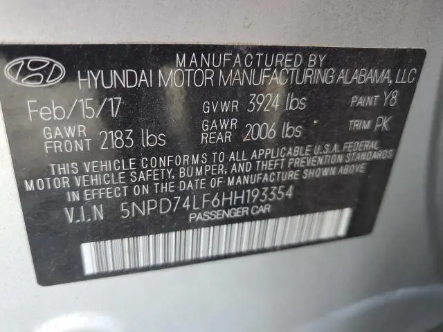 2017 HYUNDAI ELANTRA SE