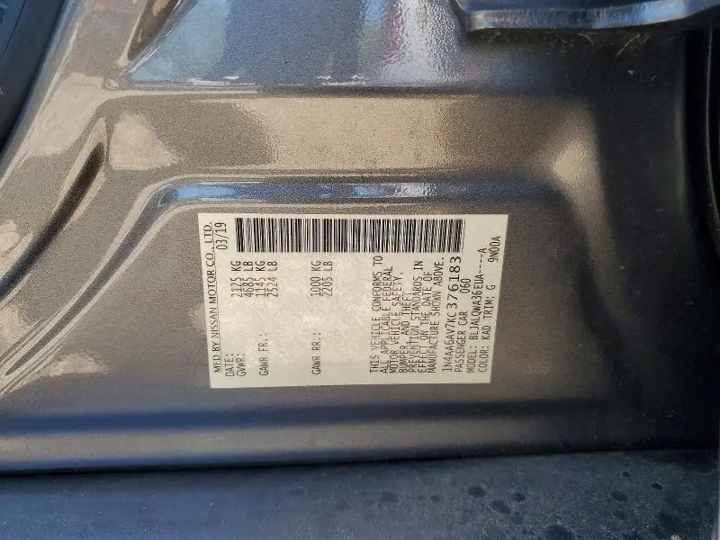 2019 NISSAN MAXIMA 3.5 S  