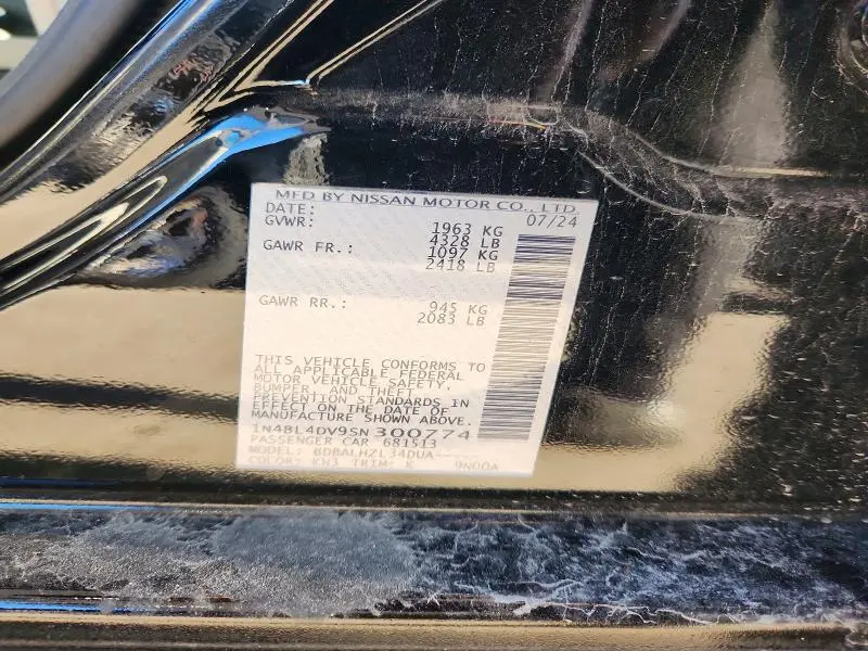 2025 NISSAN ALTIMA SV  