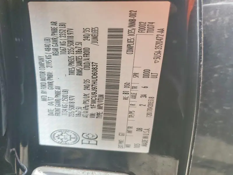 2017 FORD ESCAPE TITANIUM  