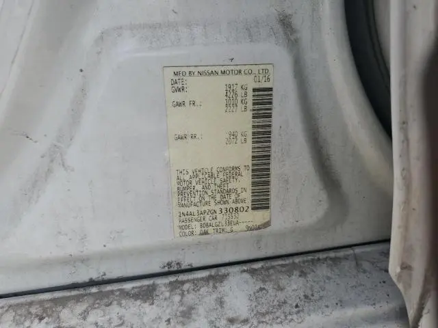 2016 NISSAN ALTIMA 2.5  