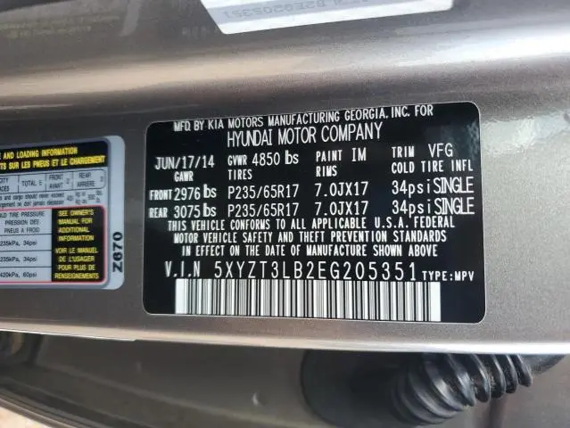 2014 HYUNDAI SANTA FE SPORT   