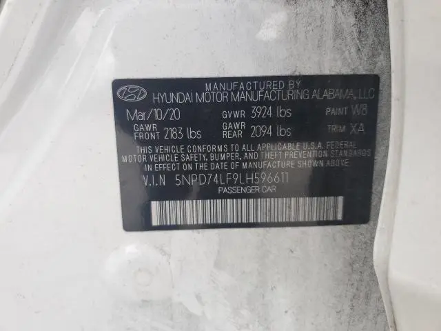 2020 HYUNDAI ELANTRA SE  
