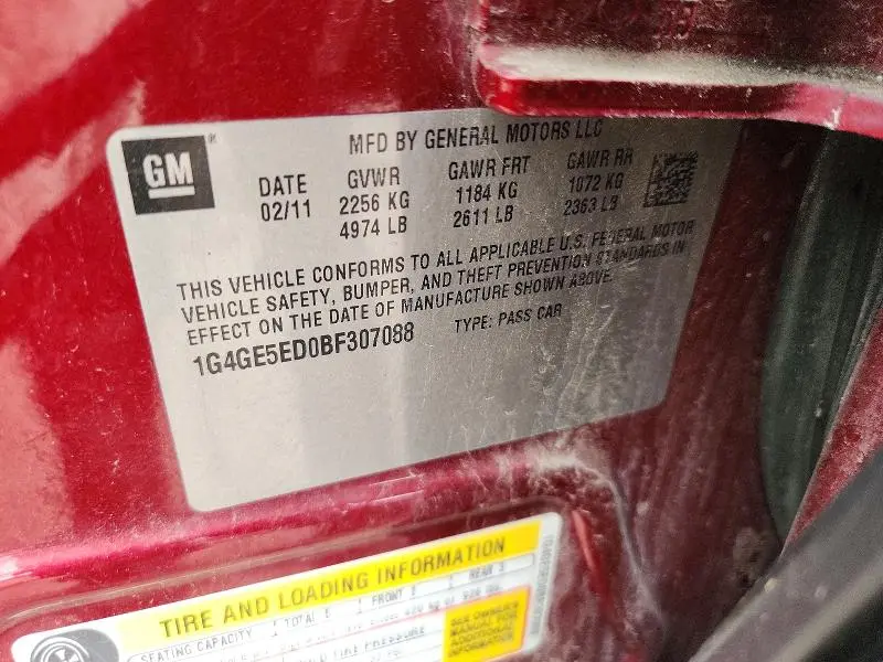 2011 BUICK LACROSSE CXS  