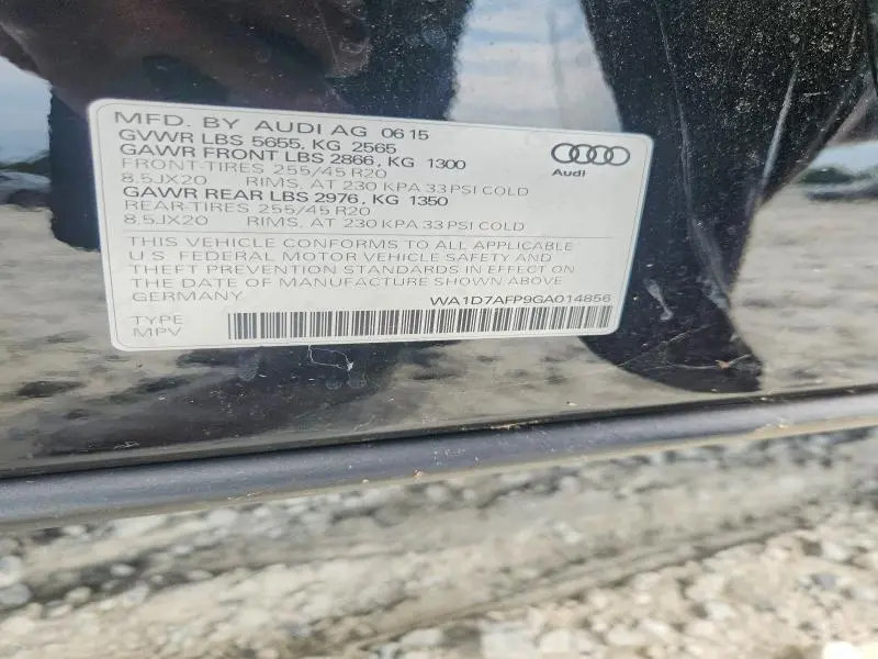 2016 AUDI Q5 PREMIUM PLUS S-LINE  