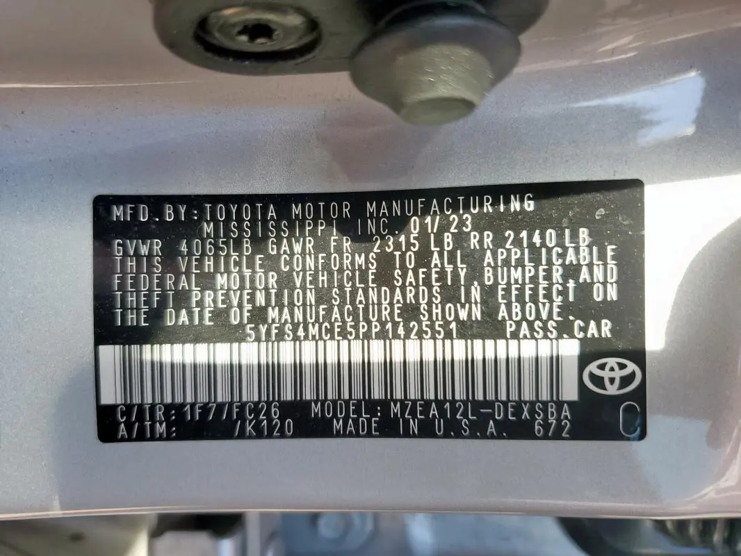 2023 TOYOTA COROLLA SE  