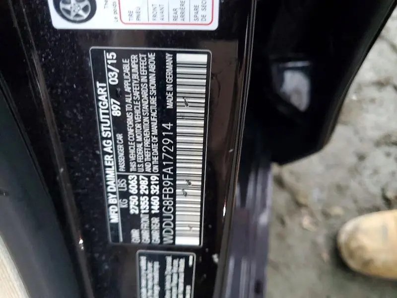 2015 MERCEDES-BENZ S 550 4MATIC  