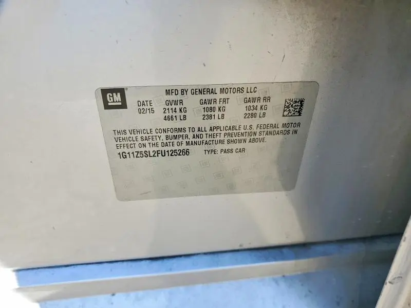 2015 CHEVROLET IMPALA LS  