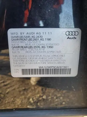 2012 AUDI Q5 PREMIUM PLUS
