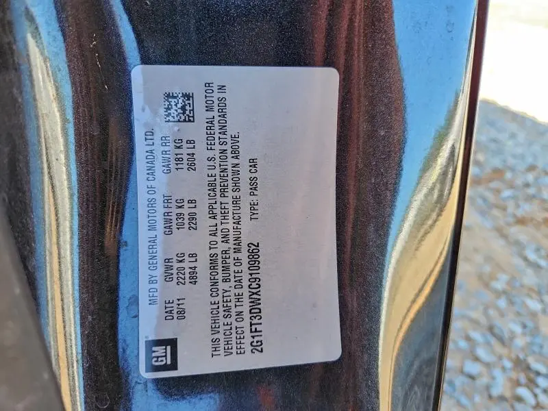 2012 CHEVROLET CAMARO 2SS  