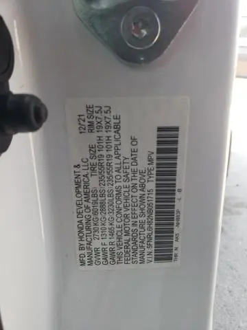 2022 HONDA ODYSSEY TOURING  