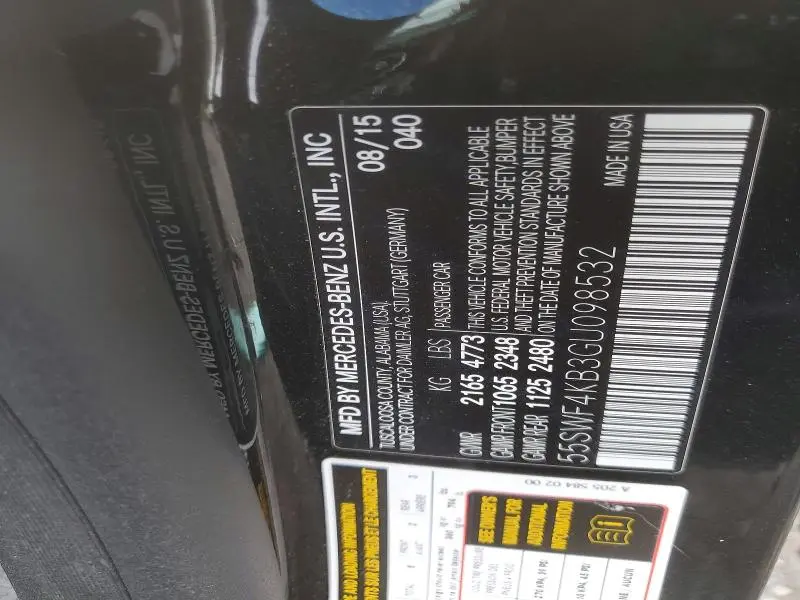 2016 MERCEDES-BENZ C 300 4MATIC  