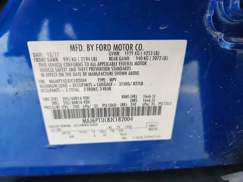 2018 FORD ECOSPORT SE  