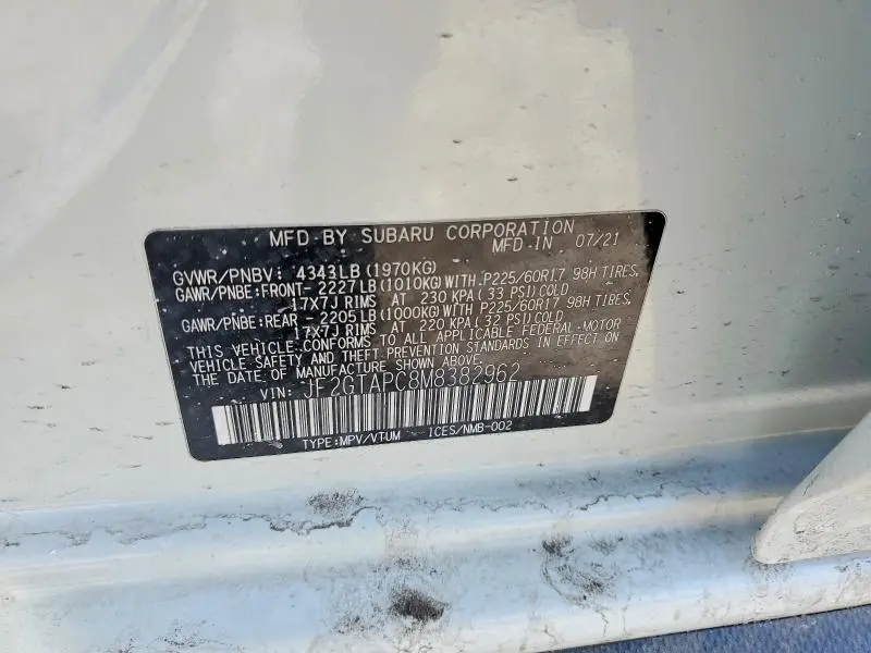 2021 SUBARU CROSSTREK PREMIUM  