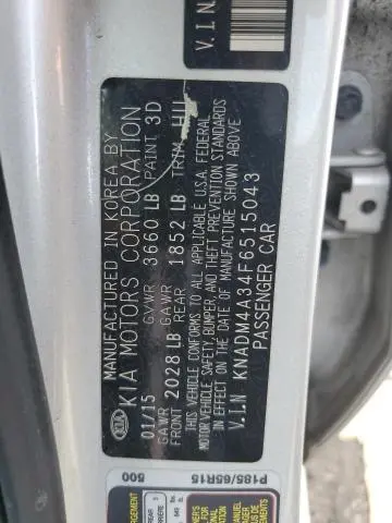 2015 KIA RIO LX  