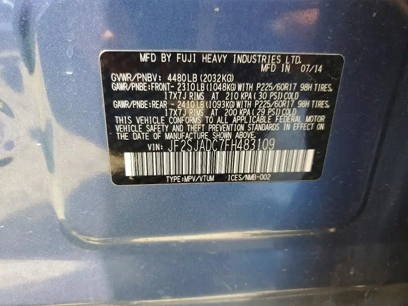 2015 SUBARU FORESTER 2.5I PREMIUM  