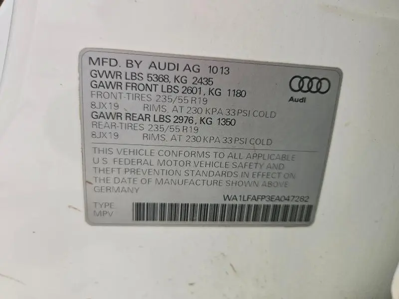 2014 AUDI Q5 PREMIUM PLUS  
