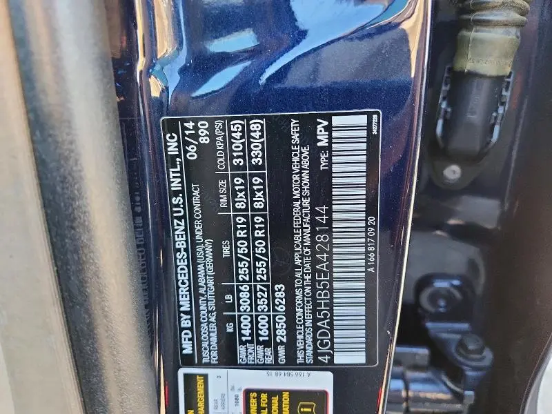 2014 MERCEDES-BENZ ML 350 4MATIC  