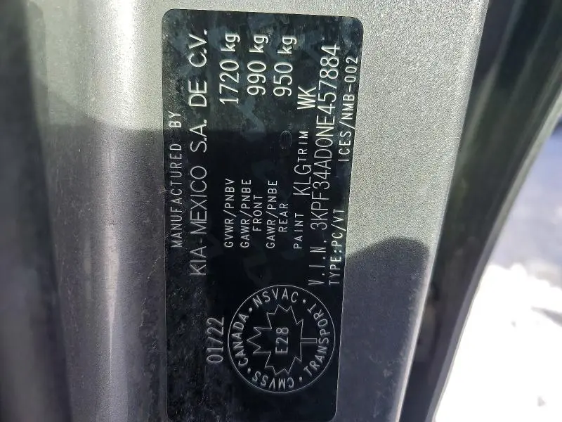 2022 KIA FORTE GT LINE  