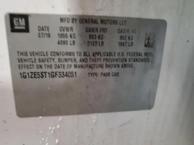 2016 CHEVROLET MALIBU LT  