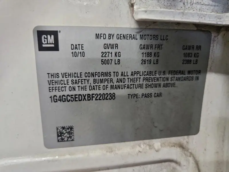 2011 BUICK LACROSSE CXL  