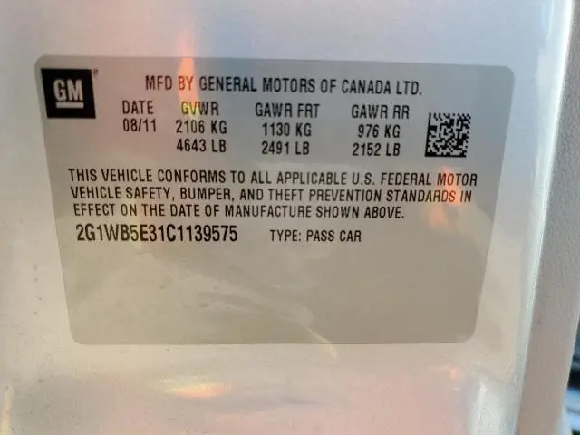 2012 CHEVROLET IMPALA LT