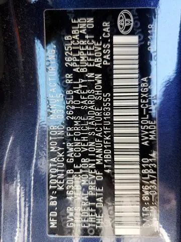 2015 TOYOTA CAMRY HYBR