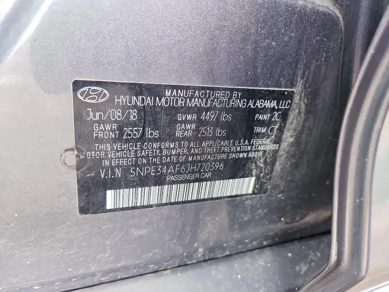 2018 HYUNDAI SONATA SEL+  