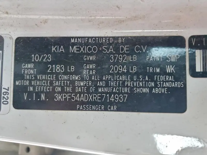 2024 KIA FORTE GT LINE  