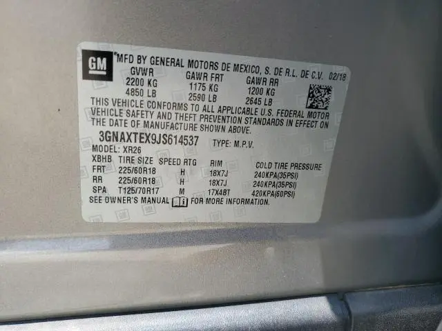 2018 CHEVROLET EQUINOX LT