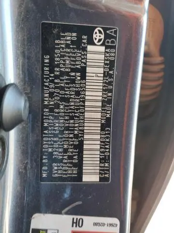 2015 TOYOTA COROLLA L  