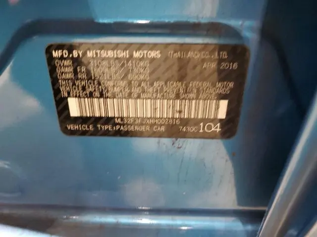 2017 MITSUBISHI MIRAGE G4 ES  