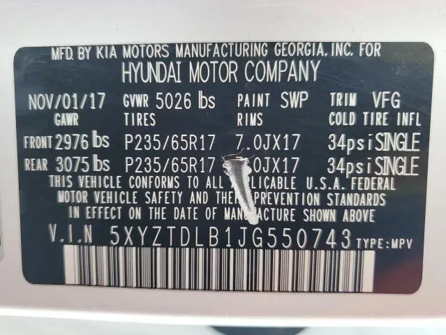 2018 HYUNDAI SANTA FE SPORT   