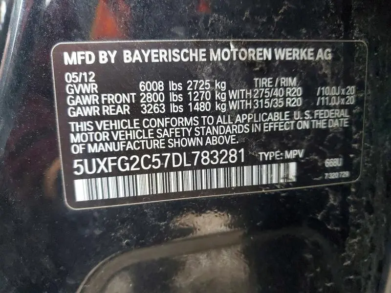 2013 BMW X6 XDRIVE35I  