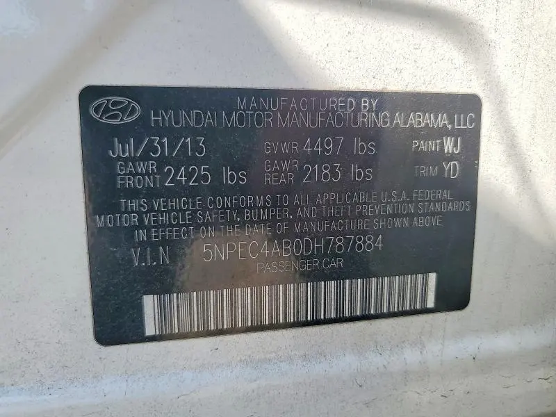 2013 HYUNDAI SONATA LIMITED 2.0T  