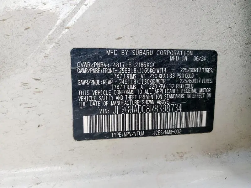 2024 SUBARU CROSSTREK PREMIUM  