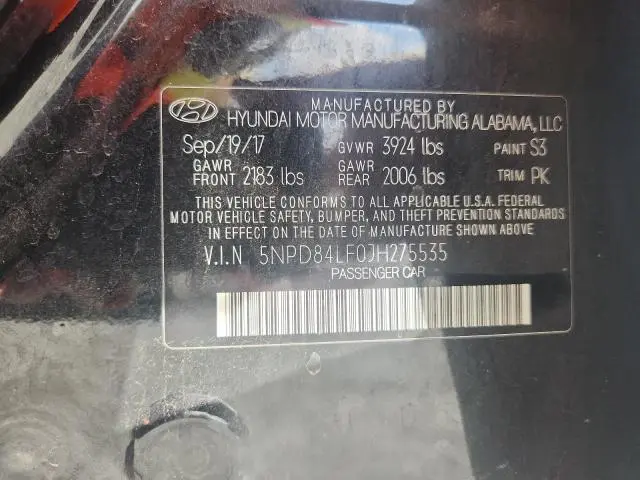 2018 HYUNDAI ELANTRA SEL  