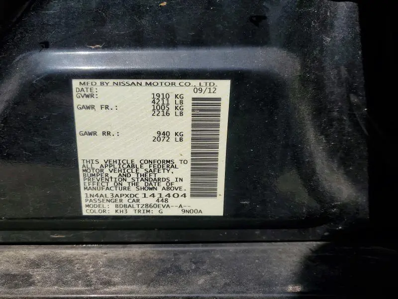 2013 NISSAN ALTIMA 2.5  
