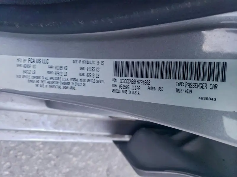 2015 CHRYSLER 200 LIMITED  