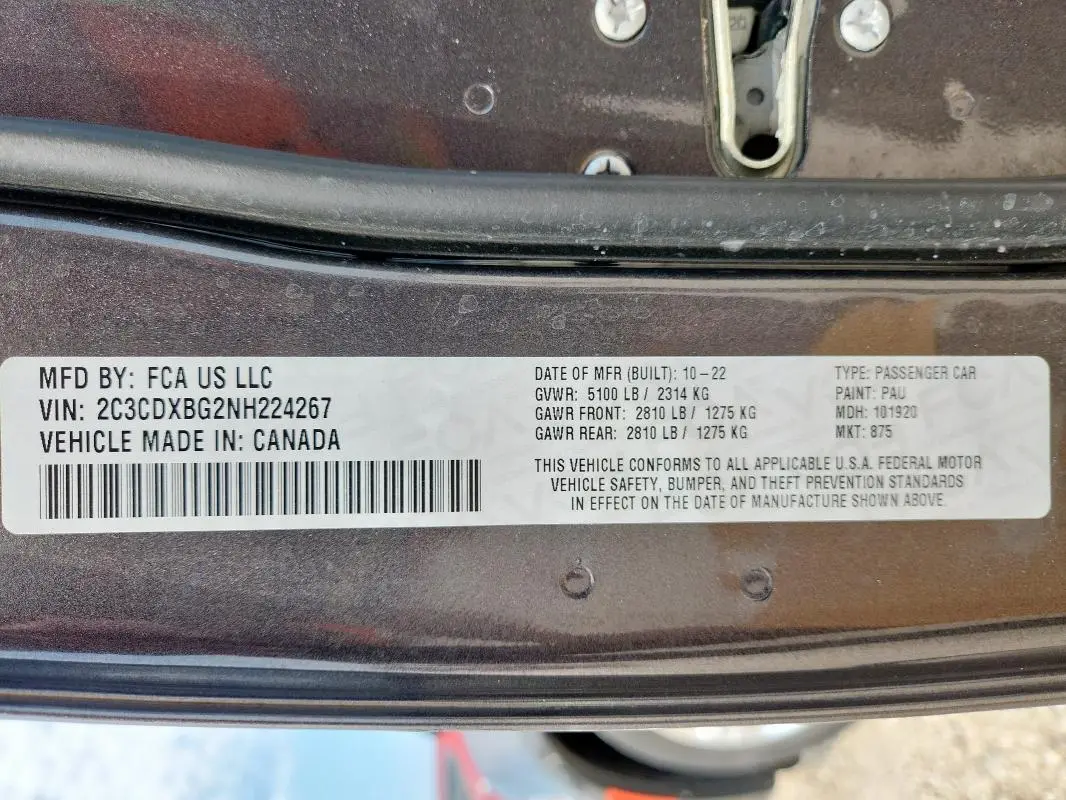 2022 DODGE CHARGER SXT  