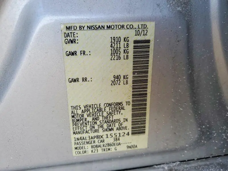 2013 NISSAN ALTIMA 2.5  