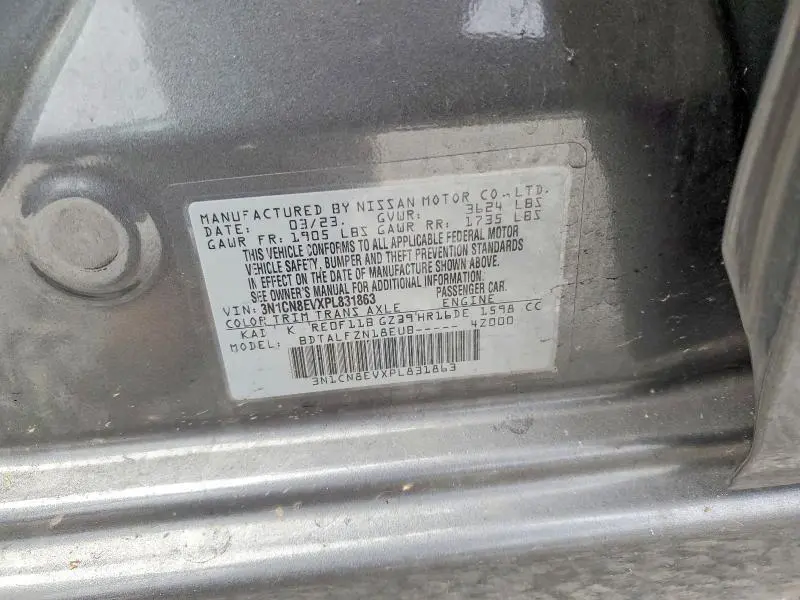 2023 NISSAN VERSA SV  