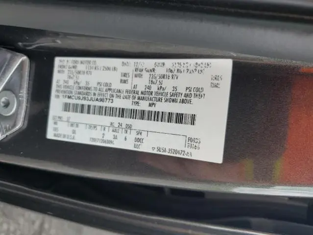 2018 FORD ESCAPE TITANIUM  
