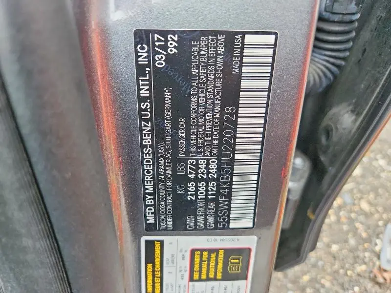 2017 MERCEDES-BENZ C 300 4MATIC  
