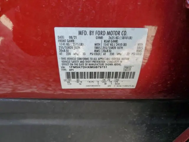 2021 FORD EXPLORER XLT  