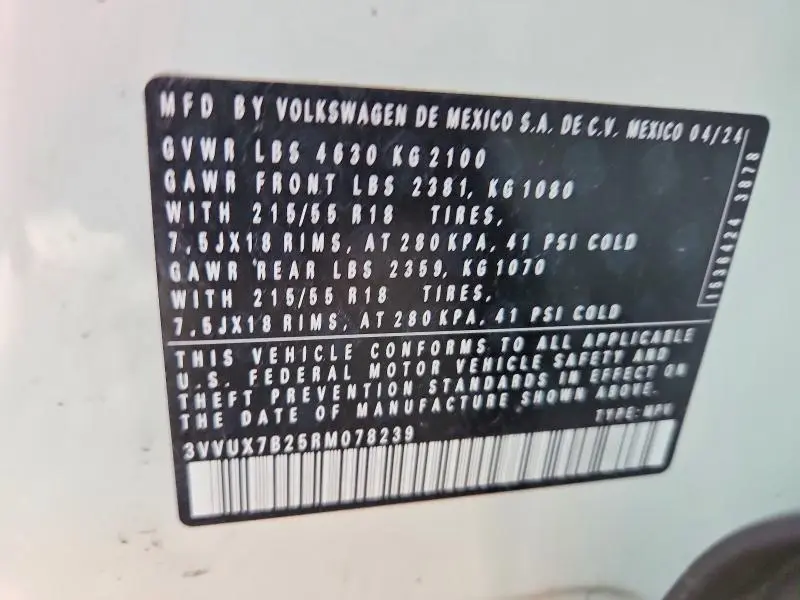 2024 VOLKSWAGEN TAOS SE  