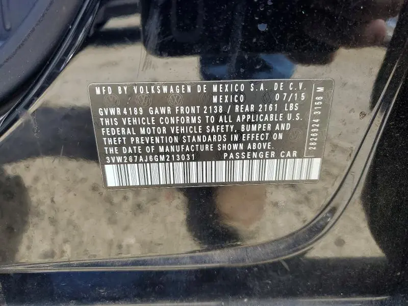 2016 VOLKSWAGEN JETTA S  